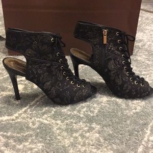 Gold Rose Embossed Booties